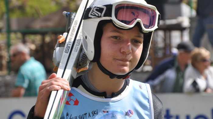 Julia Clair vice championne de France de saut à ski 100 Vosges